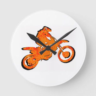 MX ORANGE GLOW ROUND CLOCK