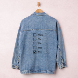 Mx Title (Five Options) Denim Jacket