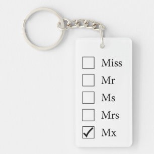 Mx Title (Five Options) Keychain
