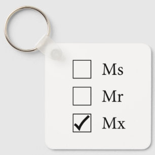 Mx Title (Three Options) Keychain