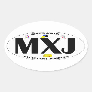 MXJ Dog Agility title Sticker