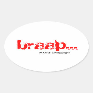MX'n braap stickers - red
