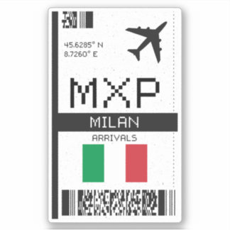MXP Milan Boarding Pass - Italy Travel