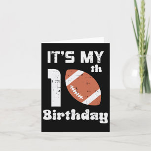 My 10th Birthday American Football 10 Years Old Bd Card