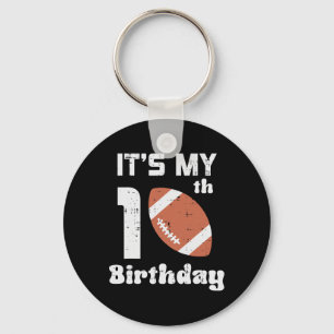 My 10th Birthday American Football 10 Years Old Bd Key Ring