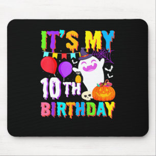 My 10th Birthday Gifts Ghost Pumpkin Halloween Cos Mouse Mat