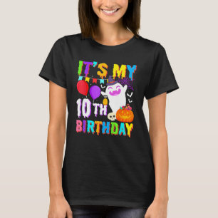 My 10th Birthday Gifts Ghost Pumpkin Halloween Cos T-Shirt