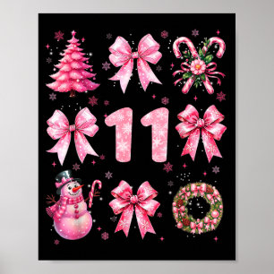 My 11th Birthday Nk Santa Coquette Snowman 11 Year Poster