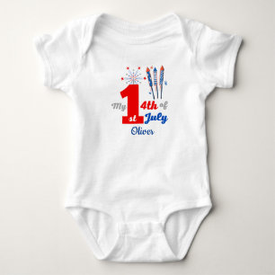 My 1st 4th Of July Personalised Baby Bodysuit
