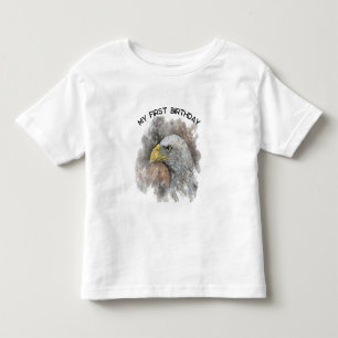 My 1st Birthday water colour drawing eagle Toddler T-Shirt