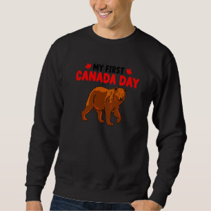 My 1st Canada Day Bear With Maple Leaf Canadian Fl Sweatshirt