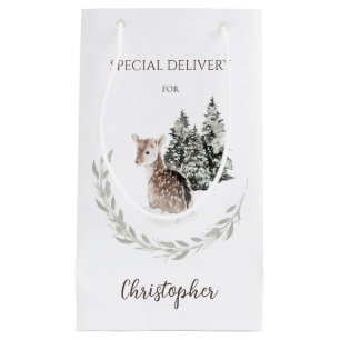 My 1st Christmas Baby Deer Small Gift Bag