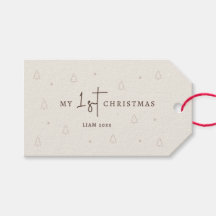 My 1st Christmas Baby Name | Tree Gift Tag