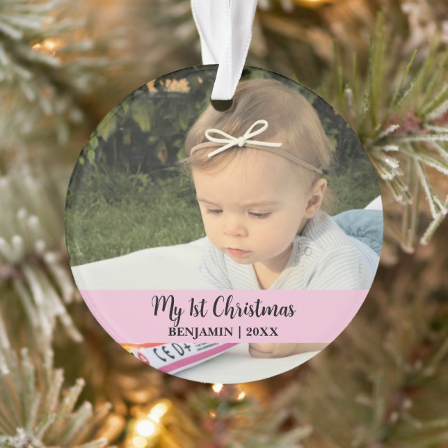 My 1st christmas baby photo  ornament (Tree)