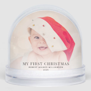 My 1st Christmas Baby Photos Custom Snowglobe