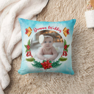 My 1st Christmas Blue Cushion