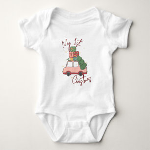 My 1st Christmas Car My First Christmas Baby Bodysuit