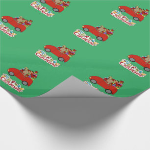 My 1st Christmas Driving Reindeer Wrapping Paper