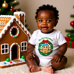 🎅 My 1st Christmas for cute new-born girl 3 Baby Bodysuit