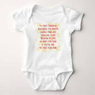 My 1st Christmas Poem, Baby Gift Idea, Keepsake,   Baby Bodysuit