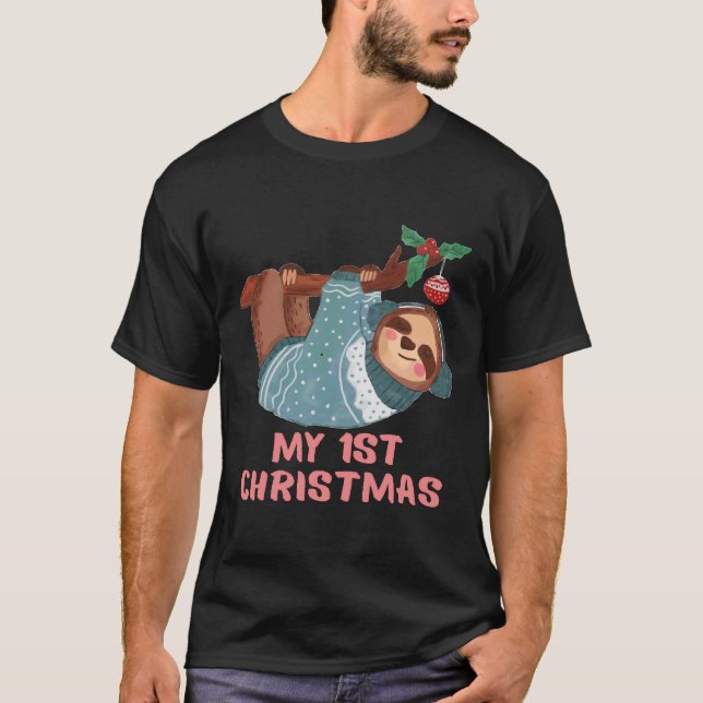 My 1st Christmas Sloth T-Shirt (Front)