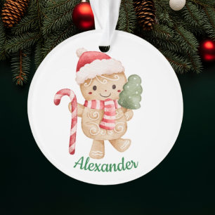 My 1st Christmas Watercolor Gingerbread Photo Ornament