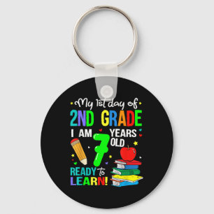 My 1st Day Of 2nd Grade I Am 7 Years Old Ready To Key Ring