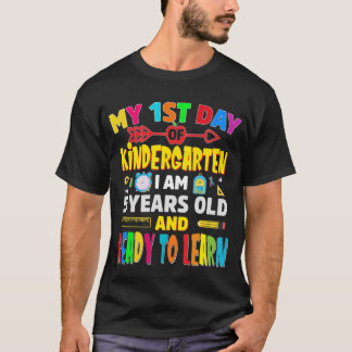 My 1st Day Of Kindergarten I Am 5 Years Old & Read T-Shirt