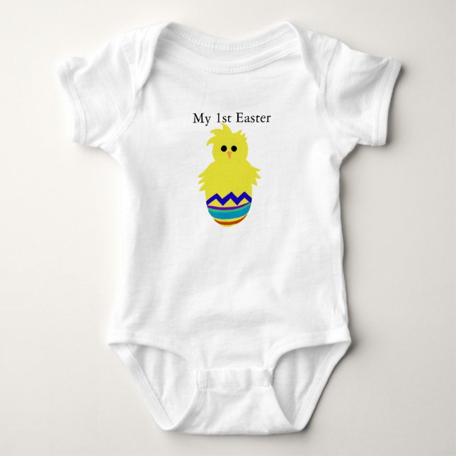 My 1st Easter Colortul Chick Egg Creeper T-shirt (Front)