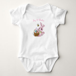 My 1st Easter Pink Bunny Baby Bodysuit