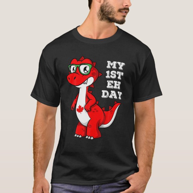 My 1St EH Day Funny Maple Leaf Canadian Flag Kids T-Shirt (Front)