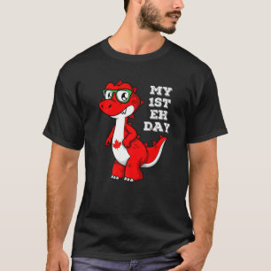 My 1St EH Day Funny Maple Leaf Canadian Flag Kids T-Shirt