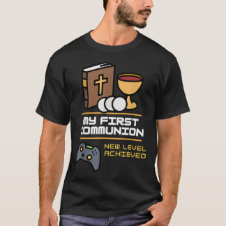 My 1St First Communion 2026 Boys Girls Video Game T-Shirt