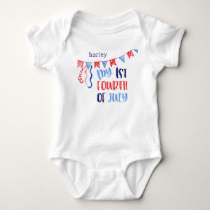 My 1st Fourth of July Personalised Baby Bodysuit