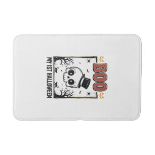 My 1st Halloween Baby Skull Vintage Engraving Shir Bath Mat