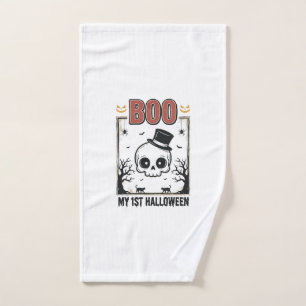 My 1st Halloween Baby Skull Vintage Engraving Shir Hand Towel