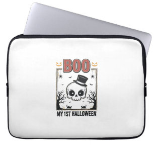 My 1st Halloween Baby Skull Vintage Engraving Shir Laptop Sleeve