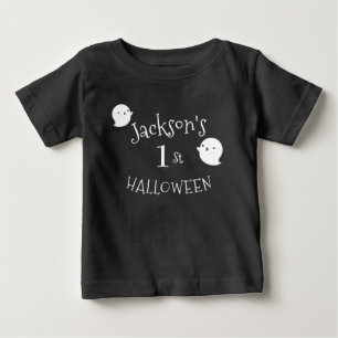 My 1st Halloween Black & White Personalised Baby T-Shirt