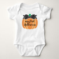 My 1st Halloween First Little Pumpkin PolkaDot Bow