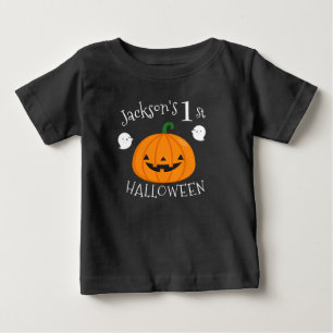 My 1st Halloween Ghost Pumpkin Personalised Baby T-Shirt