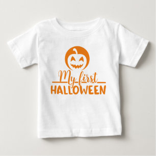 My 1st Halloween Scary Orange Pumpkin Baby T-Shirt