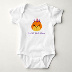 My 1st Halloween Unicorn Pumpkin Baby Bodysuit