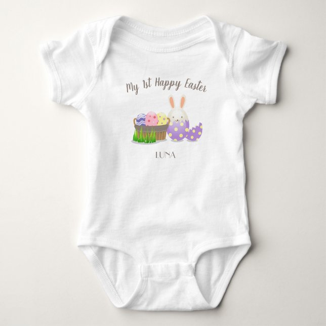 My 1st Happy Easter Baby Bodysuit (Front)