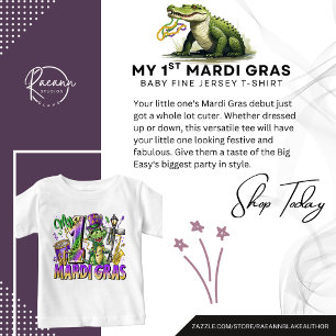 My 1st Mardi Gras Baby Fine Jersey T-Shirt
