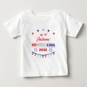 My 1st Red white and BBQ 4th july fireworks Baby T-Shirt