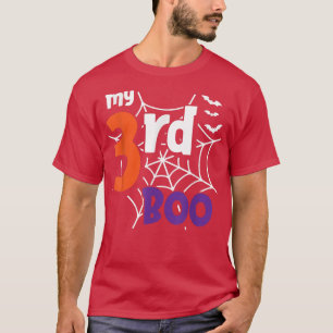 My 3rd Boo Lazy Halloween Costume Cute Spider Web T-Shirt