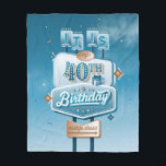 My 40th Birthday Fleece Blanket<br><div class="desc">My 40th Birthday Products for a love one, friend, or family member! Show them that you care or remember their important day by sending them a gift or a card with a message. Created with one-of-a-kind custom lettering and illustration for those who just love Unique and Novelty Styles! Designed by...</div>