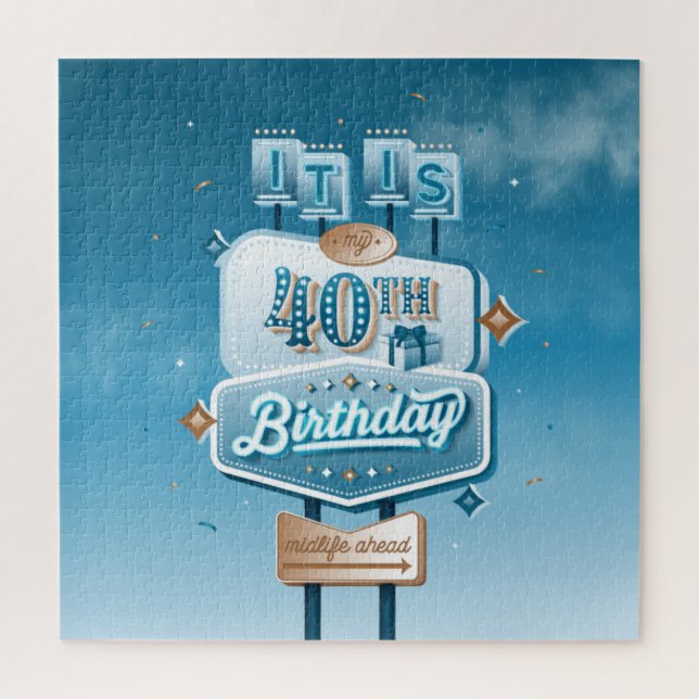 My 40th Birthday Puzzle (20x20) (Vertical)
