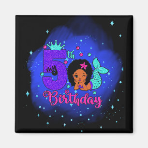 My 5th Birthday Mermaid Magnet