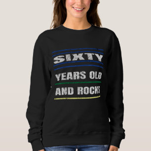 My 60rd Birthday Idea Graphic Vintage Blueprint Ar Sweatshirt